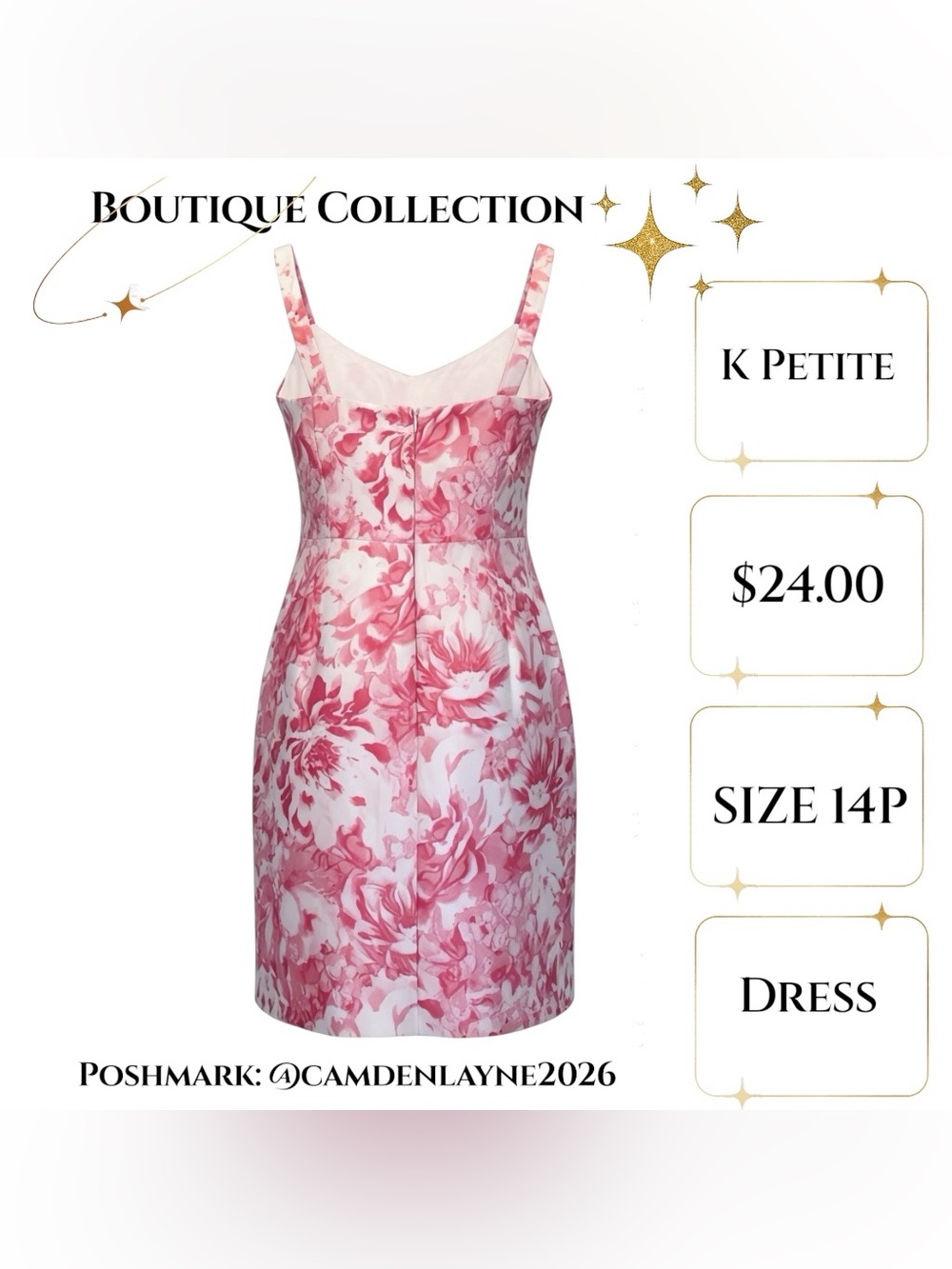 K Petite Bloom & Beyond Floral Midi Dress in Pink - Picture 6 of 10
